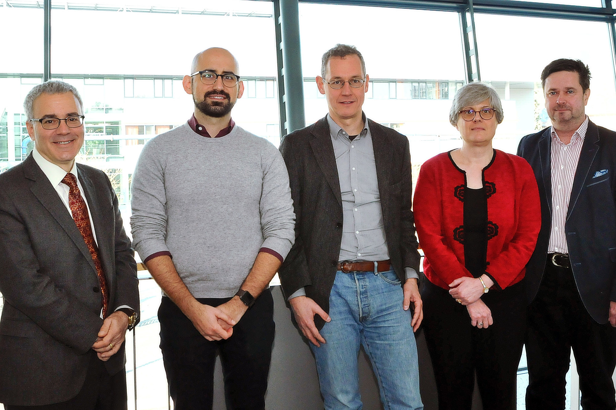 Der Wissenschaftliche Beirat (Dr. G. Hripcsak, A. Zehir, PhD, Prof. Dr. S. Schulz, L. McShane, PhD, Dr. K.-U. Heitmann) (Foto: L. Laufer)